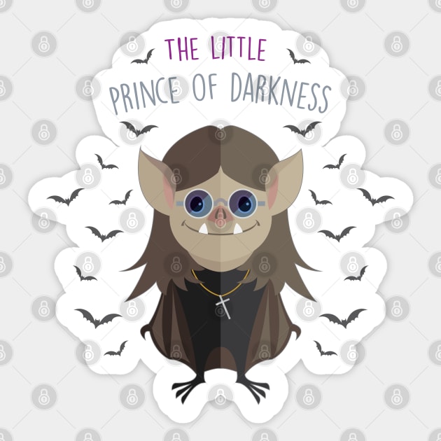 The Little Prince of Darkness Sticker by Baby Rockstar